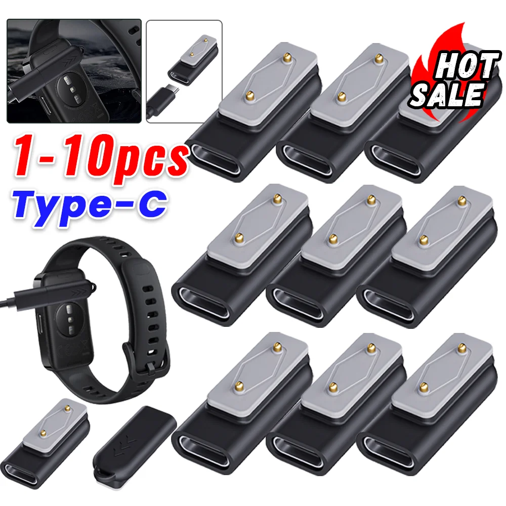 Convertidor de Cable de carga, adaptador tipo C de ángulo recto, cargador de reloj magnético para Samsung Galaxy Fit 3/Huawei Watch Fit 3 2 - imagen 2