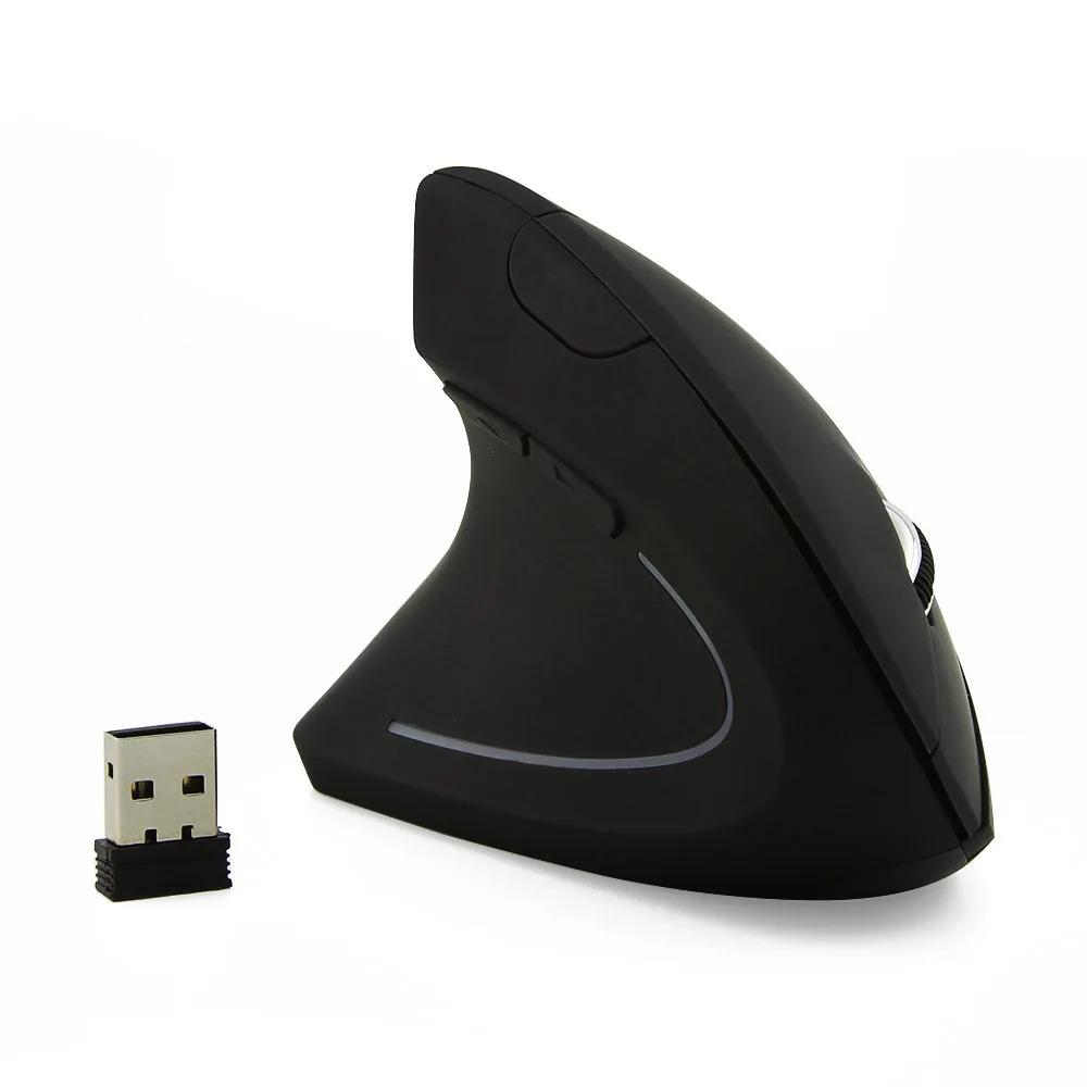 Ratón Vertical ergonómico 2,4G, inalámbrico, para zurdos, Ordenador de oficina, Gaming, con cable USB, óptico, para ordenador portátil, PC - imagen 3