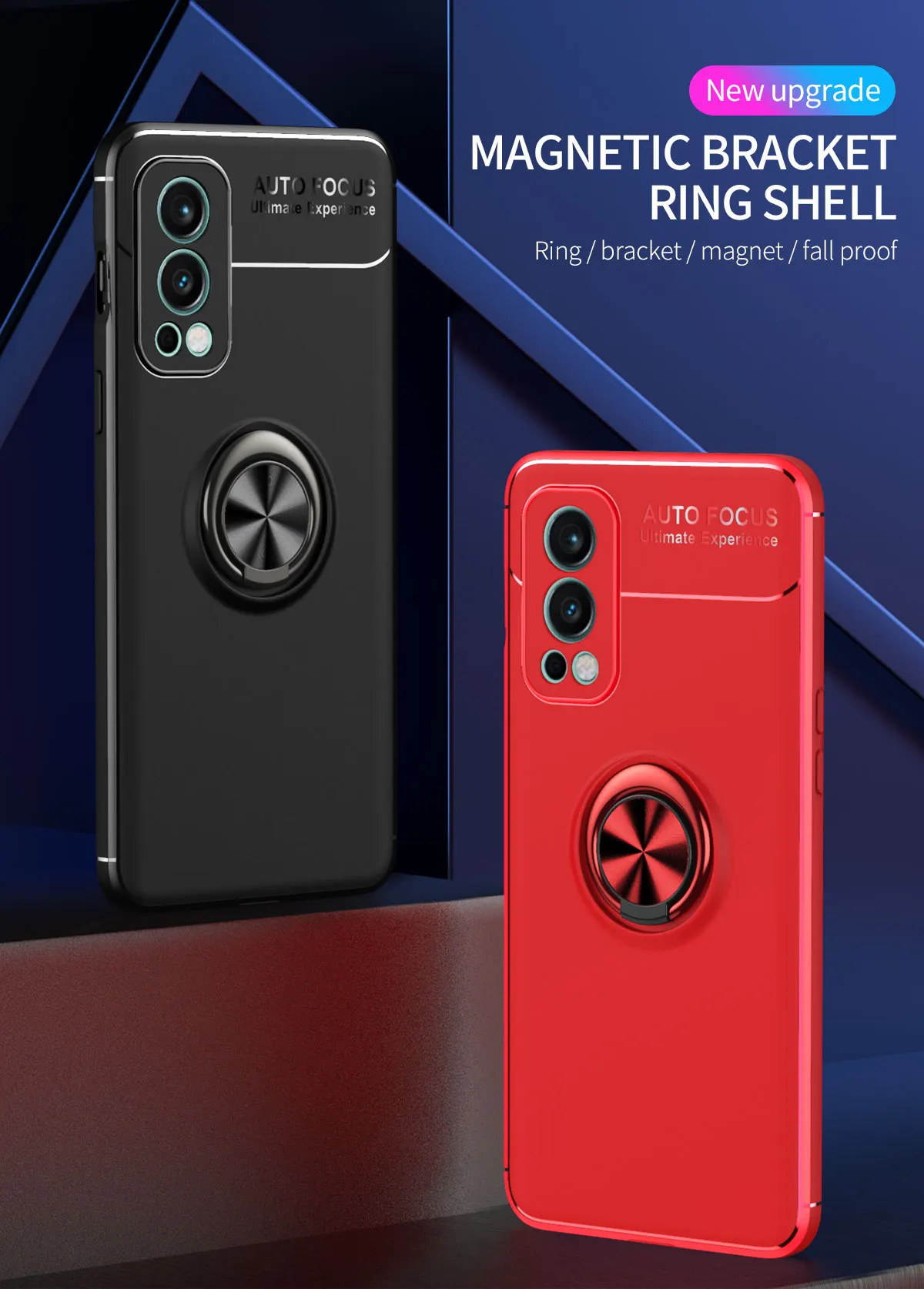 Funda de negocios con anillo de dedo para teléfono One Plus Nord 2 5G Ce3 Lite CE2 Lite ACE 2V N300 N100 N20 SE N10, soporte magnético - imagen 4