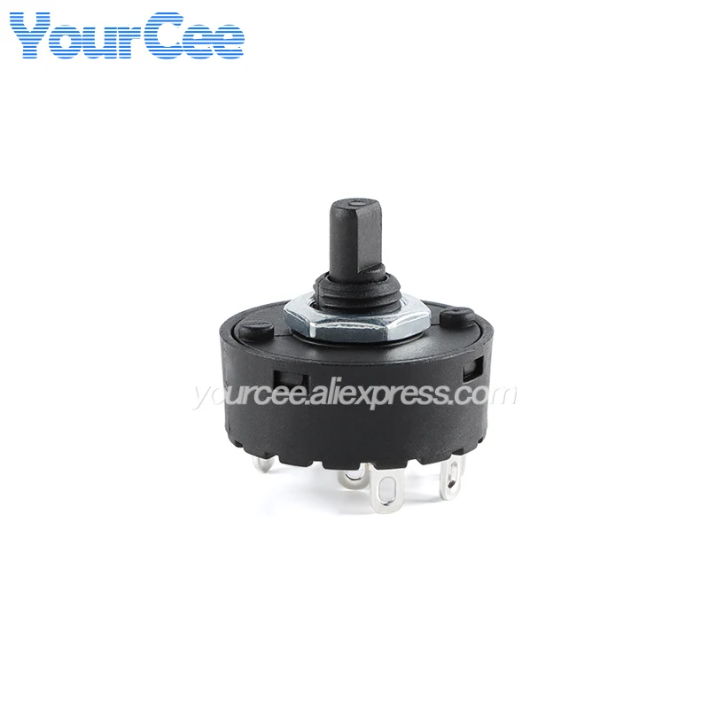 2 uds/1 pieza interruptor de perilla de banda de aparato eléctrico rotatorio multiposicional calentador interruptor de engranaje giratorio de licuadora 2 3 4 5 6 7 8 10 pines - imagen 4