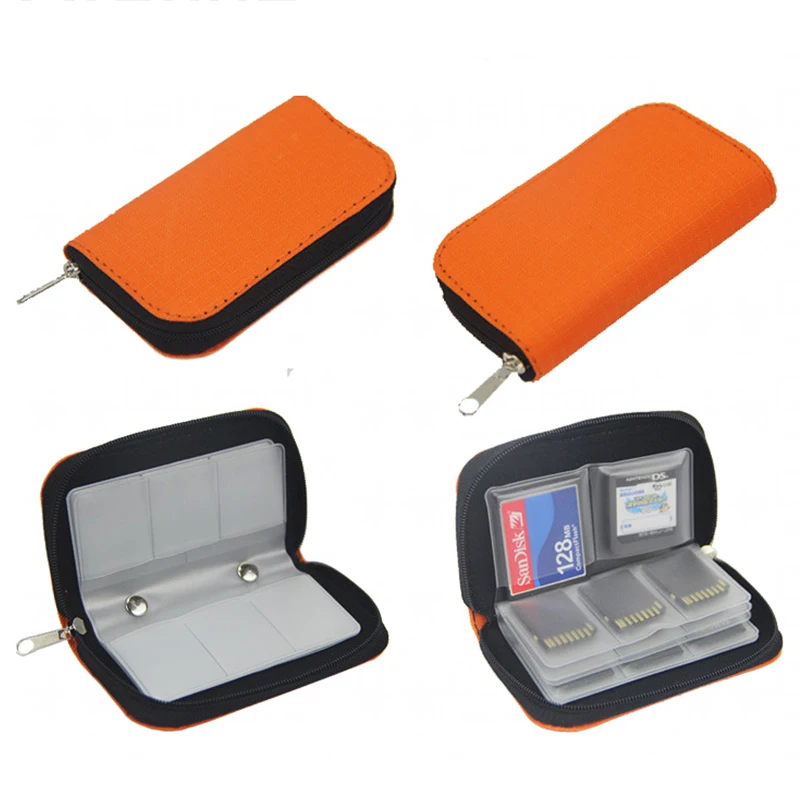 Estuche para tarjetas de memoria SD Micro SD CF SDXC SDHC tarjetas Flash de memoria bolsa de transporte organizador Keeper bolsa para tarjetas de almacenamiento de medios 22 ranuras - imagen 5