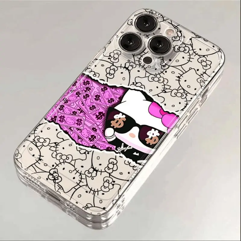 Nueva funda de teléfono bonita de Hello Kitty para OPPO A3 A60 A57 A38 A79 A58 A98 A5 F9 F11 A94 A92 A76 A74 A73 A54 A53 Pro 5G