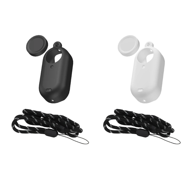Funda protectora de silicona y tapa protectora de lente para Insta360 GO 3, accesorios de protección completos, con cuerda para