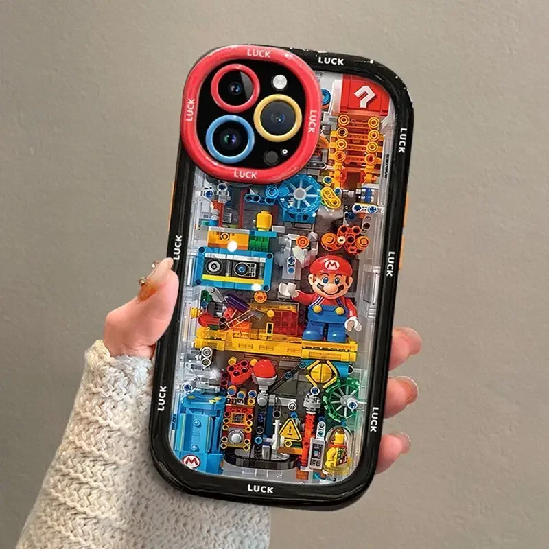 Funda de teléfono de dibujos animados de Super Mario para Xiaomi Redmi Note 13 11 10 Pro 12 10S 9S 14C 13C 12C 10C 9C 9T A3 A1 A2 Plus Fundas blandas Funda - imagen 2