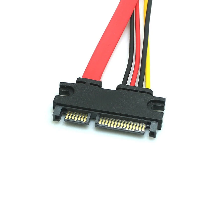 1 Uds 50/100CM 22Pin Sata macho a 7 + 15Pin hembra Cable extensor Sata serie Cable de extensión combinado de alimentación de datos - imagen 3