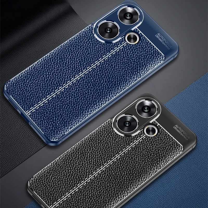 Funda de lujo para Poco F6, Funda para Xiaomi Poco F6, Funda a prueba de golpes de TPU, Funda de cuero suave para teléfono, parachoques Poco F6