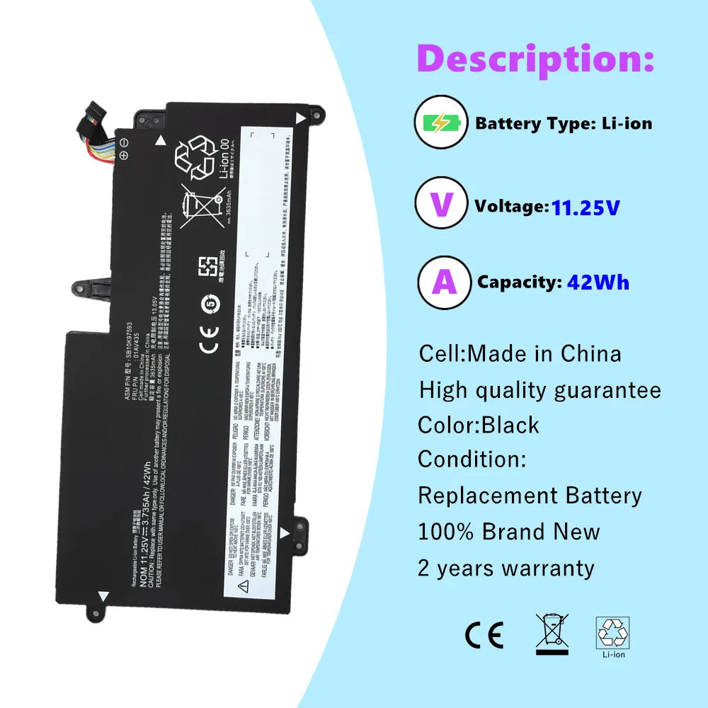 01AV435 01AV436 01AV437 01AV400 batería del ordenador portátil para Lenovo ThinkPad 13 Chromebook Series 2017 2018 1.a y 2.a generación - imagen 3