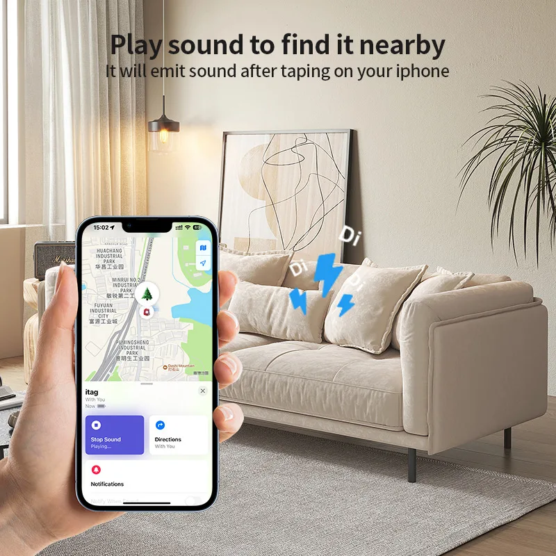 RSH-pista de aire con etiqueta inteligente genuina, funciona con Apple Find My Key Finder, rastreador de búsqueda, localizador GPS para niños, llavero para perros y gatos - imagen 4