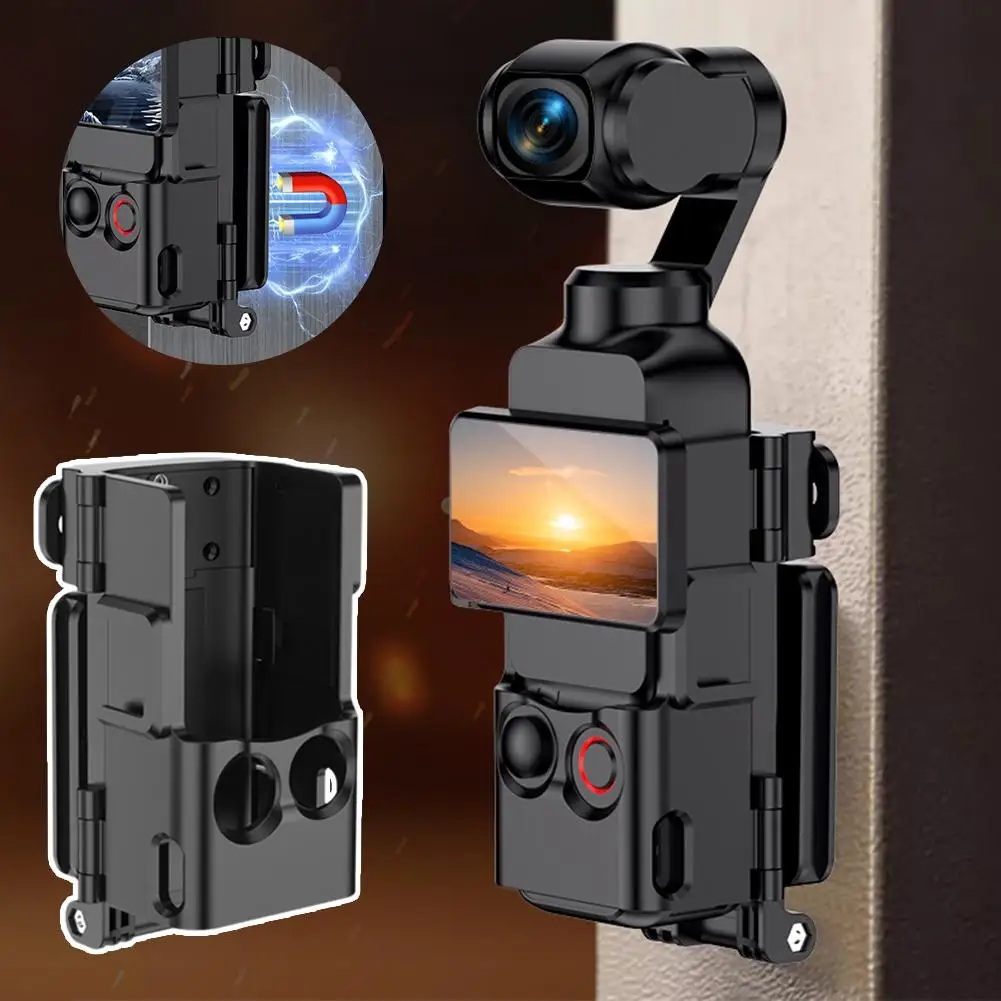 Soporte magnético ajustable para dji Osmo Pocket 3 con soporte de zapata fría marco de expansión multifuncional acceso para cámara deportiva C3A2