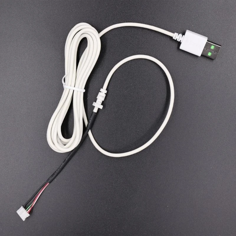 F3KE Soft dura duradera línea reemplazo bricolaje USB alambre mouseable 1.7-2m para Deathadder esencial 6400 DPI Ratón - imagen 3