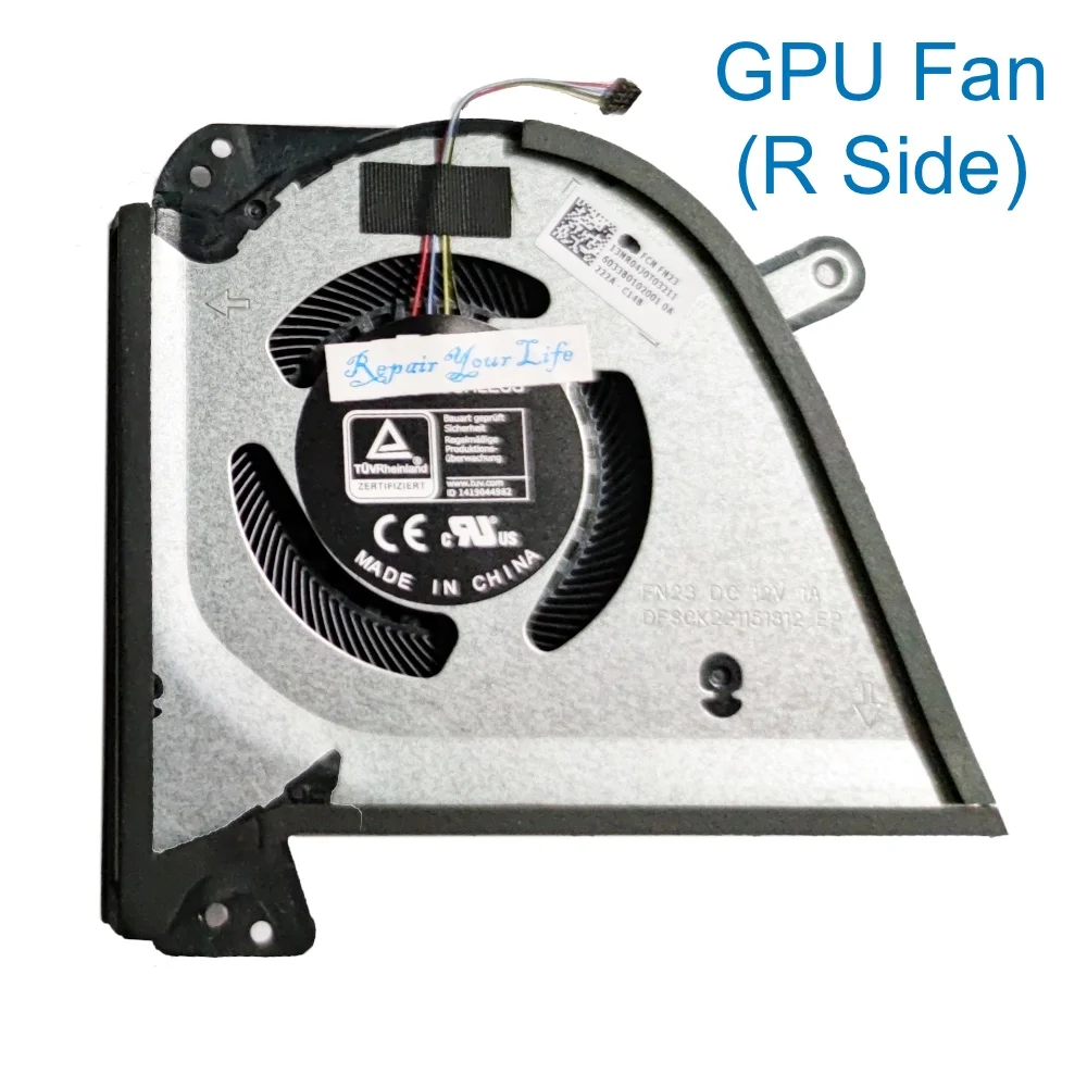 Ventiladores de refrigeración CPU GPU para Asus ROG Zephyrus M16 GU603HE GU603HM GU603HR ventilador de radiador enfriador de ordenador portátil 13NR04J0T04211 13NR04J0T03211 - imagen 3