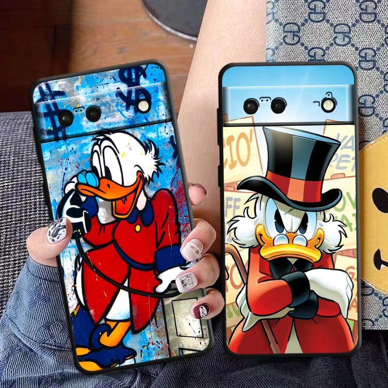 McDuck-funda de teléfono suave para Google Pixel 8, 7 Pro, 6 Pro, 6A, 5A, 5, 4, 4A, XL, 5G, color negro - imagen 2