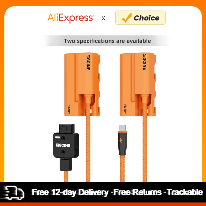 ZGCINE DT-NPF d-tap a NPF, batería ficticia, Cable trenzado, acoplador de CC, accesorio para monitores/luz de vídeo LED/receptor transmisor