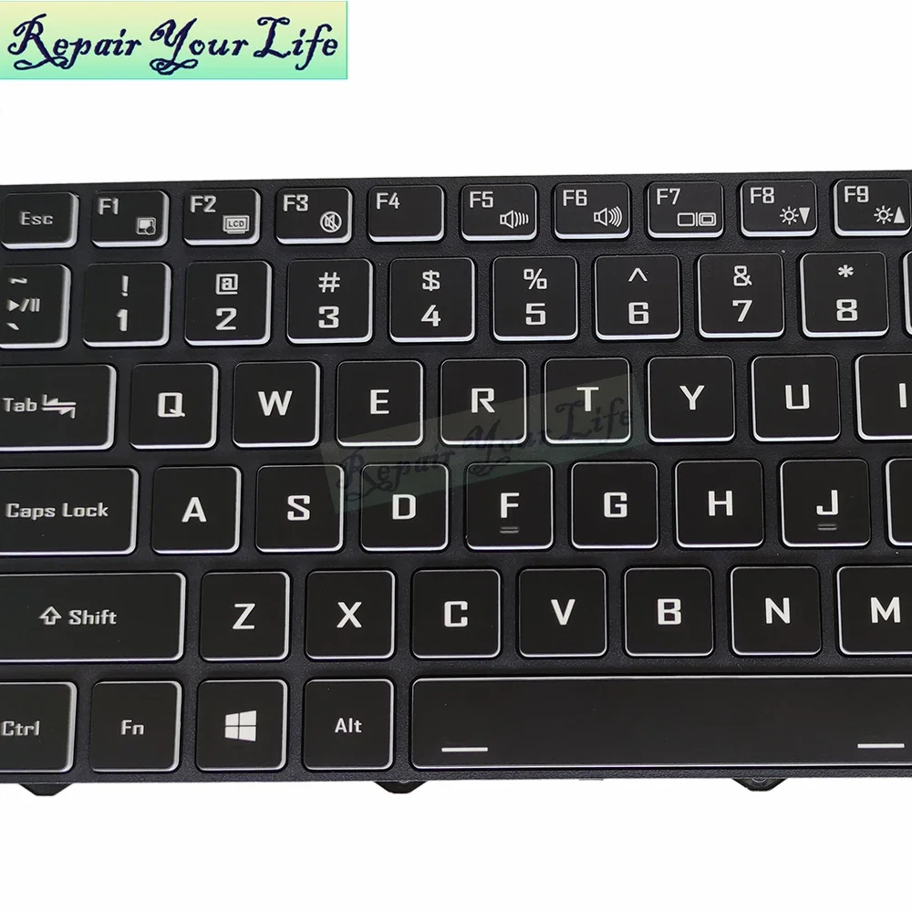 Gigabyte-Teclado retroiluminado para ordenador portátil, periférico ruso y estadounidense con retroiluminación, compatible con modelo A7 X1 AORUS 5 7 SB SB-7US1130SH - imagen 4