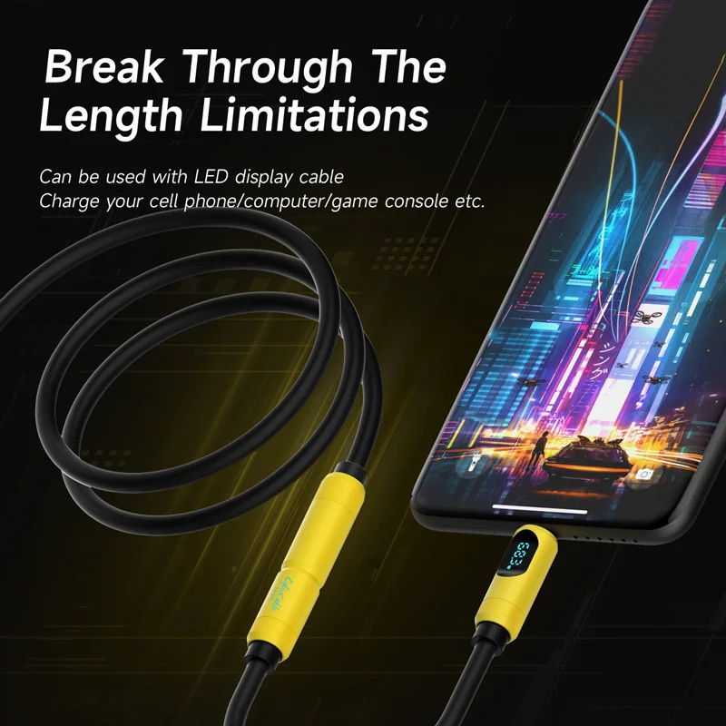 Hagibis Cable de extensión USB C tipo C macho a hembra PD 240W Cable de carga rápida transferencia de fecha para portátiles iPhone 17 píxeles MacBook - imagen 3