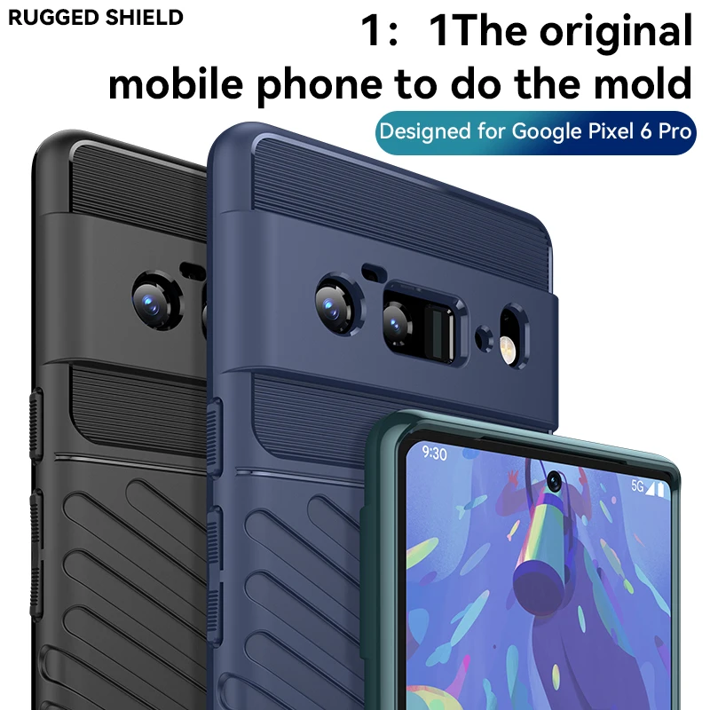 Funda de teléfono de silicona a prueba de golpes para Google Pixel 6/6 Pro, funda de lujo - imagen 3