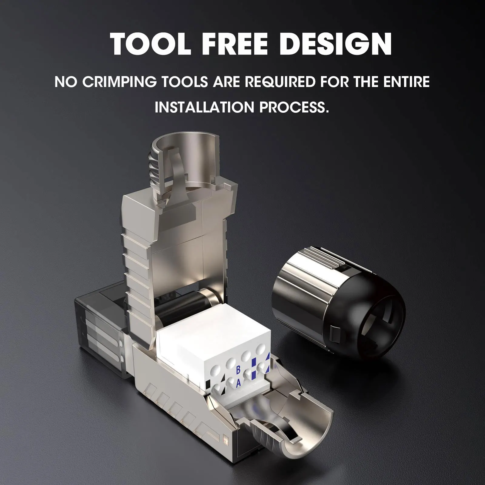 ZoeRax RJ45 Cat8 Cat7 Cat6A Conectores RJ45 Herramienta de metal Enchufe de terminación fácil gratis 2000MHz 40G Cable LAN 22AWG - 24AWG - imagen 4