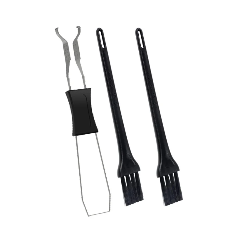 Extractor de teclas, herramienta de extracción de teclas de acero inoxidable con 2 uds., cepillo de limpieza de teclado para teclado mecánico