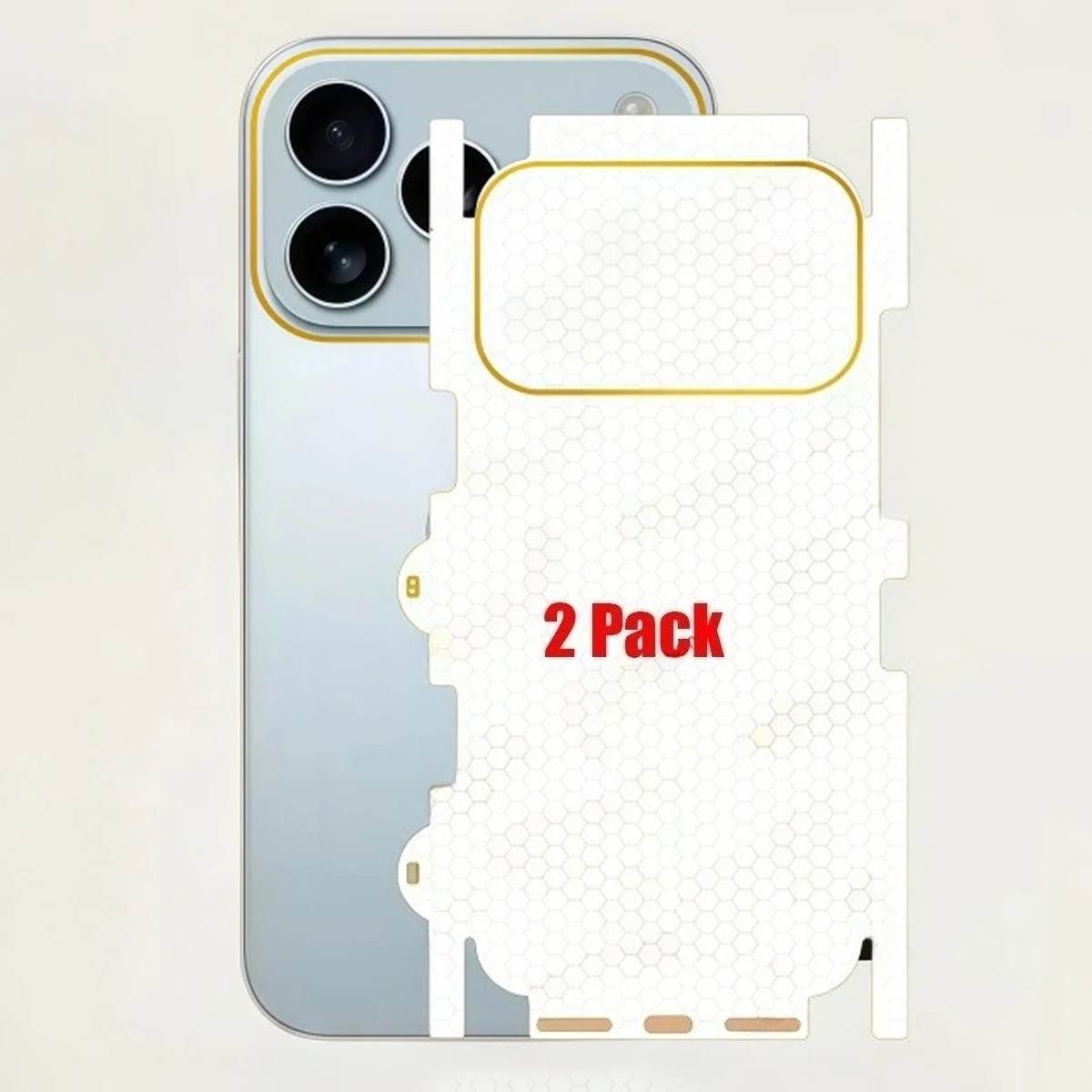 Película de hidrogel de cubierta completa con bordes traseros y laterales, 2 uds., para iPhone 17 Pro Max/17 Air, acabado de diamante dorado mate, antihuellas - imagen 5