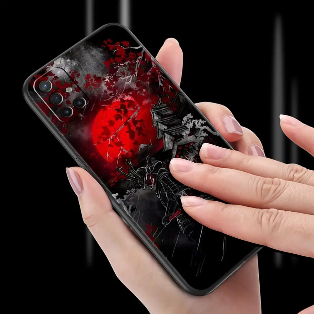 Pintura Japón Samurai Art funda de teléfono para OnePlus 10 9 Pro 9T 10R 9R 9RT 8T 8 7 6T 7T Nord 2T CE 2 5G N200 N10 N100 cubierta negra - imagen 2