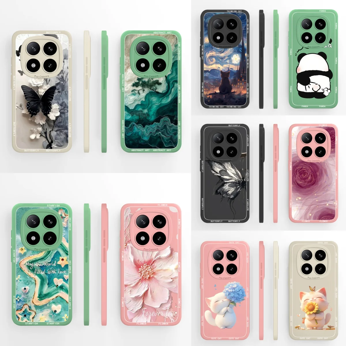 Para Poco X7 Pro funda pintura creativa silicona líquida suave funda trasera de alta calidad para Poco X 7 Pro X7Pro funda completa para teléfono