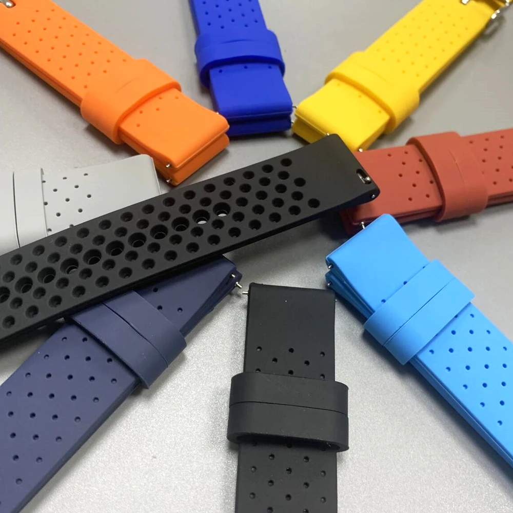 20mm 22mm Silicone Watch Strap For Huami AMAZFIT BALANCE 2 Active 2 GTS4 mini GTR 4 3 2e BIP 6 5 Sports Band Breathable Bracelet - imagen 5