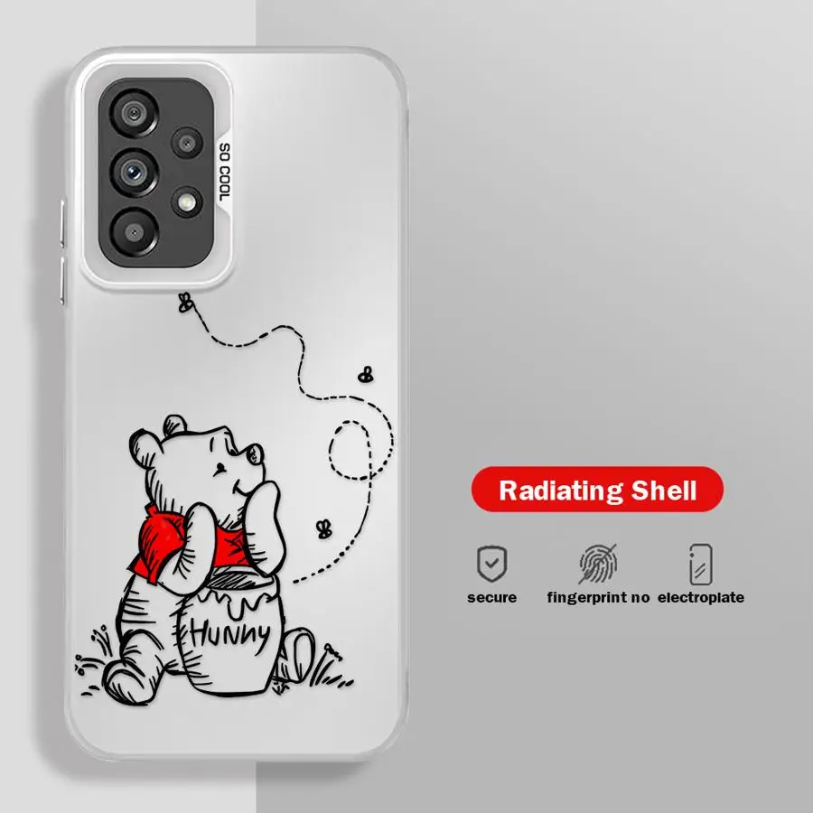 Funda de teléfono para Samsung Galaxy A72 A52 A53 A55 A51 A56 A71 A54 A35 A73 A26 A36 funda blanda Disney Winnie The Pooh - imagen 2
