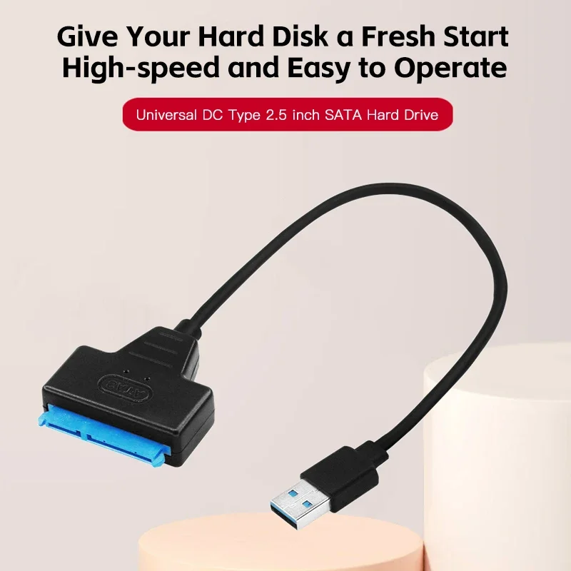 Cable USB 3,0 a SATA compatible con HDD externo SSD de 2,5 pulgadas Cable adaptador de disco duro convertidor de conector de computadora - imagen 4
