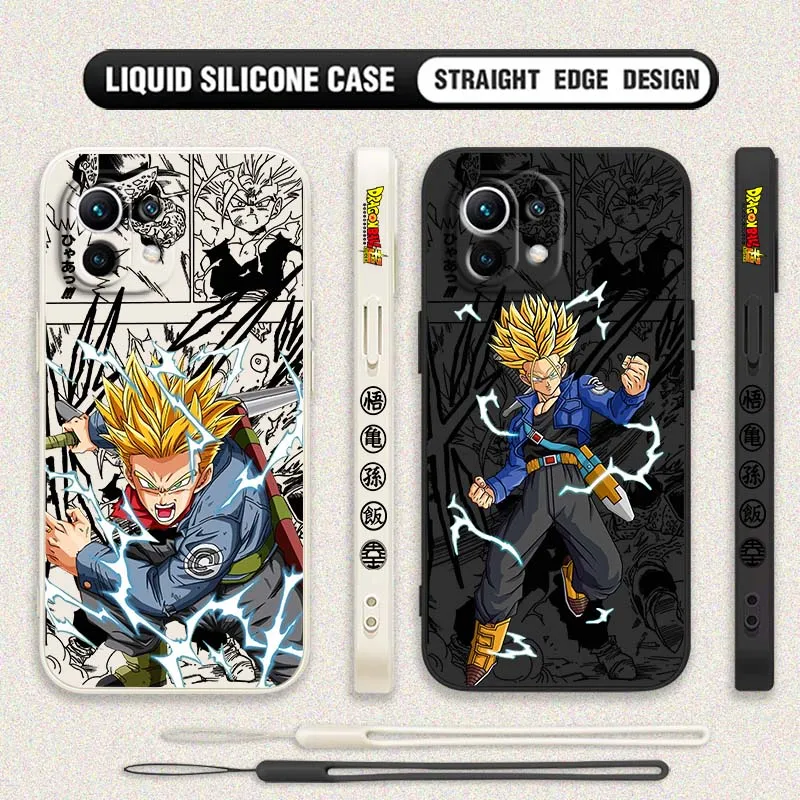 D-Dragon Ball-funda de bañadores de Anime para Xiaomi Mi 17 15 14 13 12 11 9 13T 12T Lite Pro Max 5G, funda de teléfono con cuerda izquierda líquida