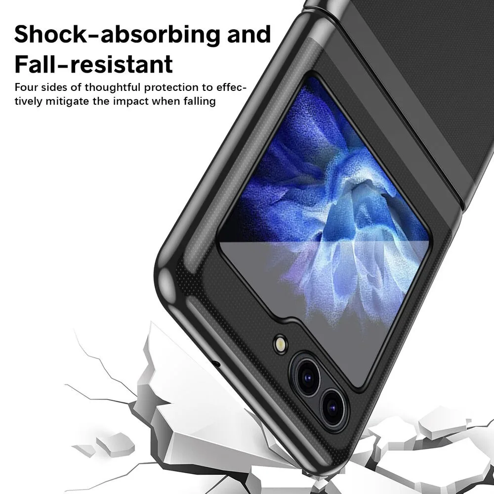 Funda transparente con parachoques chapado para Samsung Galaxy Z Flip 7 Z Flip7 FE, funda protectora ligera a prueba de golpes, Fundas Capa - imagen 4