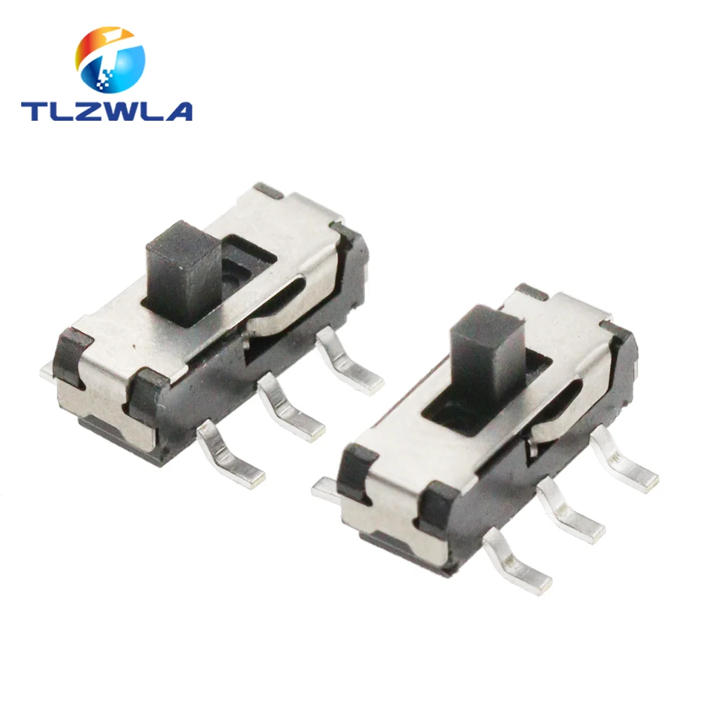 10 Uds MSS22D18 Mini interruptor deslizante SMD SMT en miniatura 2P2T 6 pines mango alto 2MM para interruptor de DVD - imagen 2