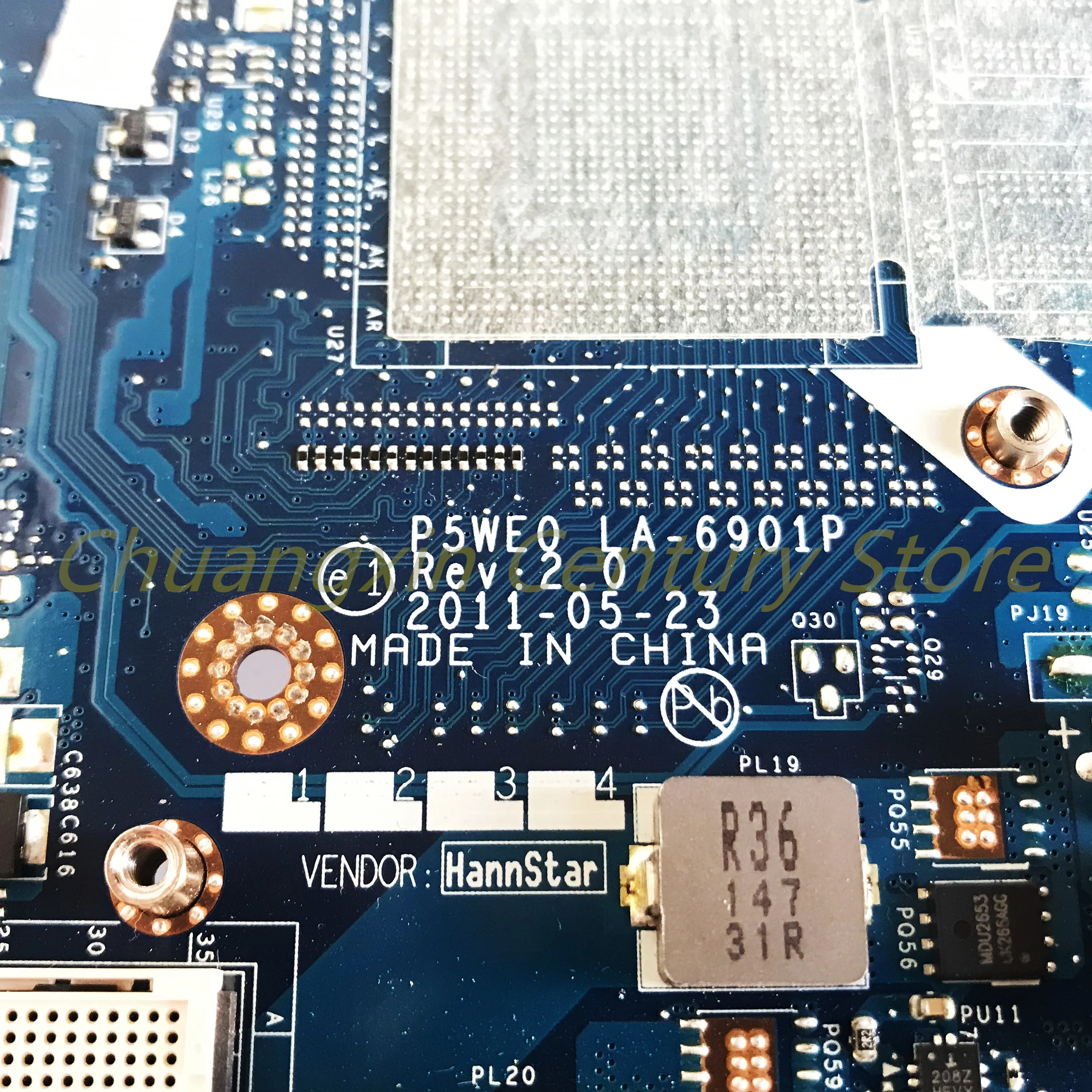 Placa base de LA-6901P adecuada para portátil Acer ASPIRE 5750 5750G 5755G con HM65 100% probado completamente en funcionamiento - imagen 4