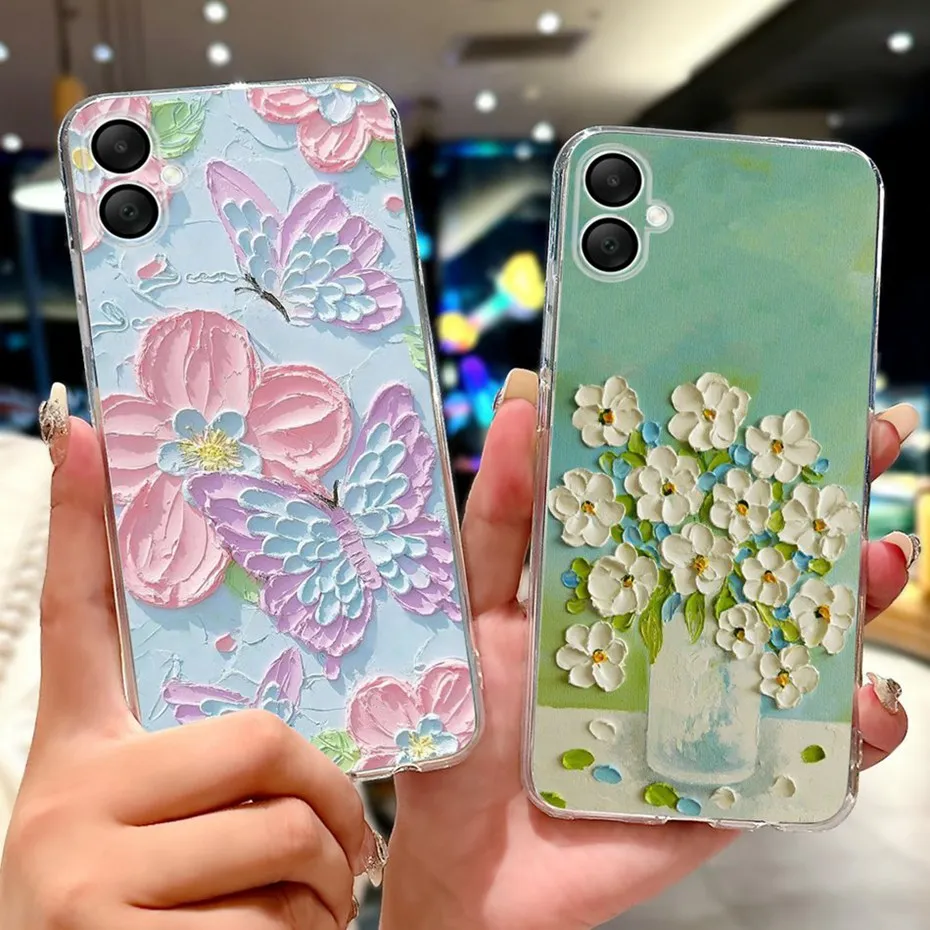 Funda bonita de dibujos animados para Samsung Galaxy A06 SM-A065F, funda trasera de silicona suave TPU para Samsung A06 4G - imagen 2