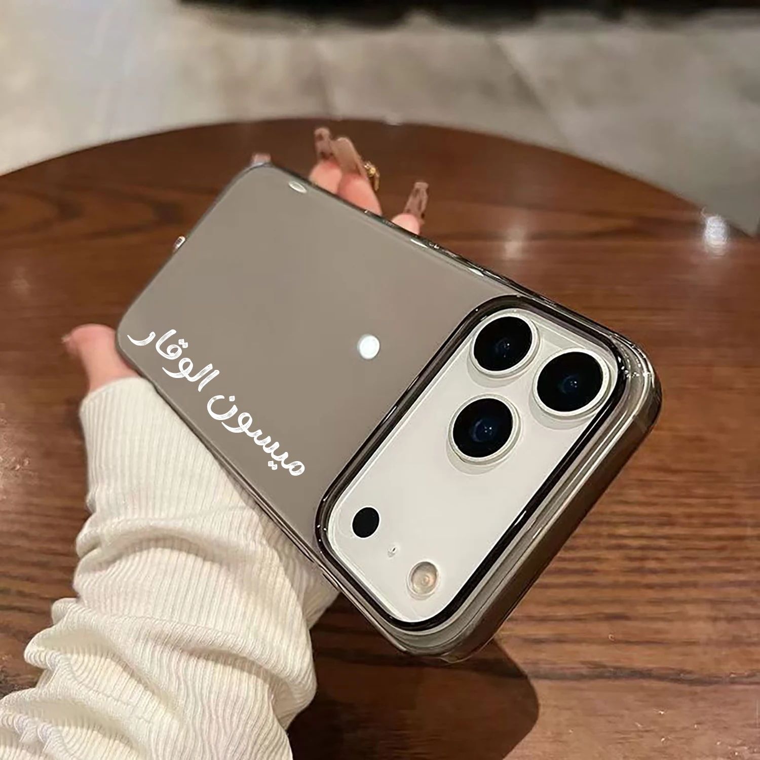 Funda de teléfono personalizada con nombre árabe, Compatible con iPhone17 16 15 14 13 12 11 ProMax Plus, funda de TPU suave transparente de lujo - imagen 5