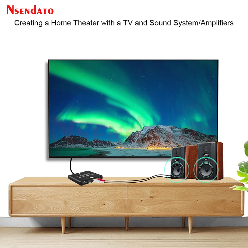 Extractor de canal de retorno de Audio HDMI ARC de 192Khz, convertidor DAC HDMI a RCA Coaxial óptico, Extractor de Audio estéreo L/R de 3,5mm para TV - imagen 3