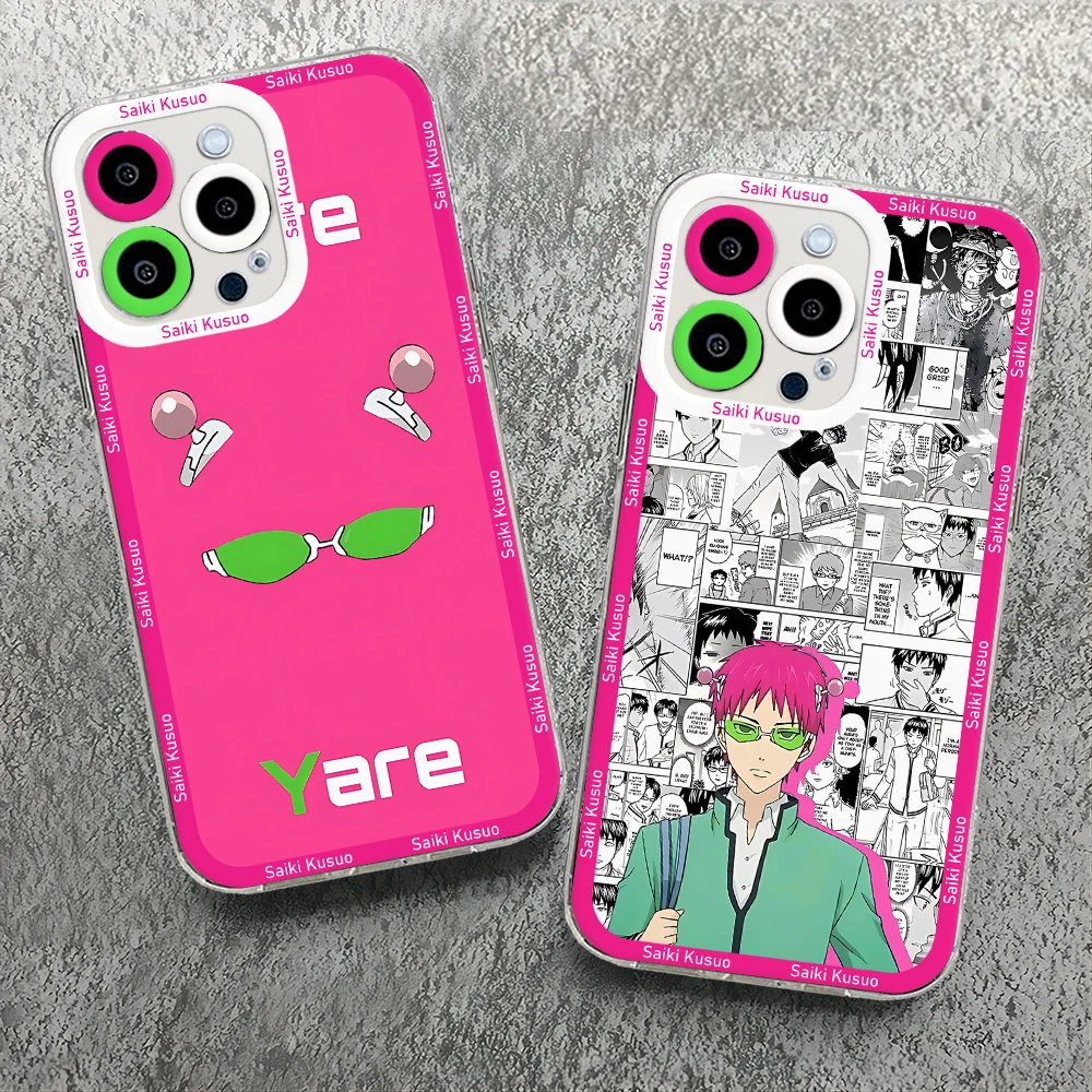 Funda de teléfono de Anime Kusuo Saiki para Samsung S24, S23, S22, S21, S20, S10 FE, Note20, Note10 Plus, Ultra Lite, 5G, funda de TPU suave transparente - imagen 5