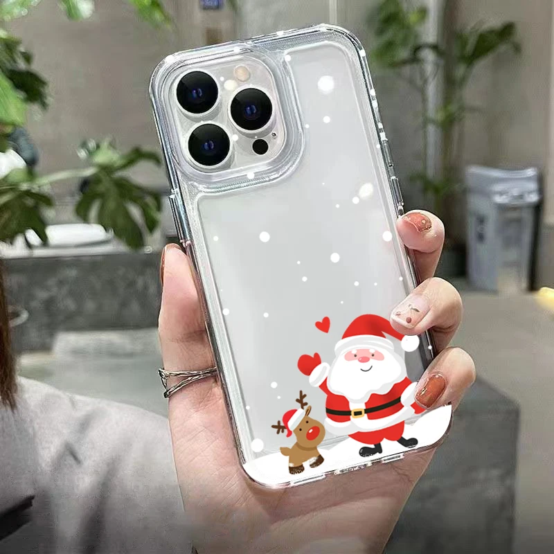Para Xiaomi 14T Pro 13T 12T Funda Navidad nevada Santa Claus Reno Funda de silicona suave para Xiaomi Mi 11 Lite 5G 14 13 12 Funda - imagen 5