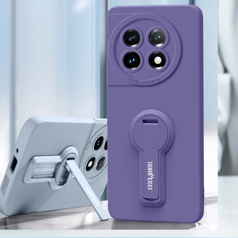 Funda de silicona suave de lujo con soporte para OnePlus One Plus ACE Pro ACE 3 2 5G, funda protectora para cámara de teléfono - imagen 4