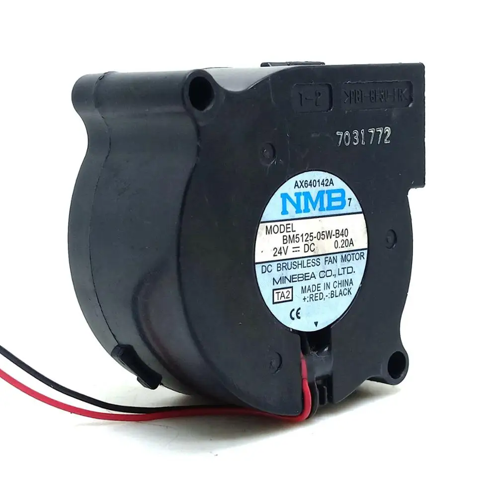 Ventilador turbo de refrigeración para NMB BM5125-05W-B40, 5CM, 5025, 24V, 0.20A, 51x51x25mm, 50mm - imagen 2