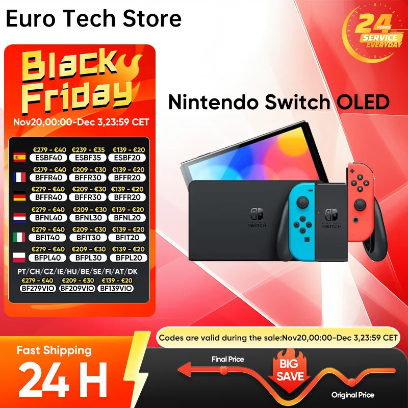 Nintendo Switch Modelo OLED Pantalla de 7 pulgadas Joy‐Con Mango Audio mejorado Consola ajustable Modo de TV estable Videojuego - imagen 2
