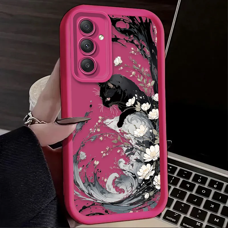 Funda blanda Art Splash-ink Cat para Samsung Galaxy A54 A05 A05S A34 A24 A14 A53 A33 A23 A13 A52 A52S A32 A22 A12 A71 A51 A31 A50 - imagen 4