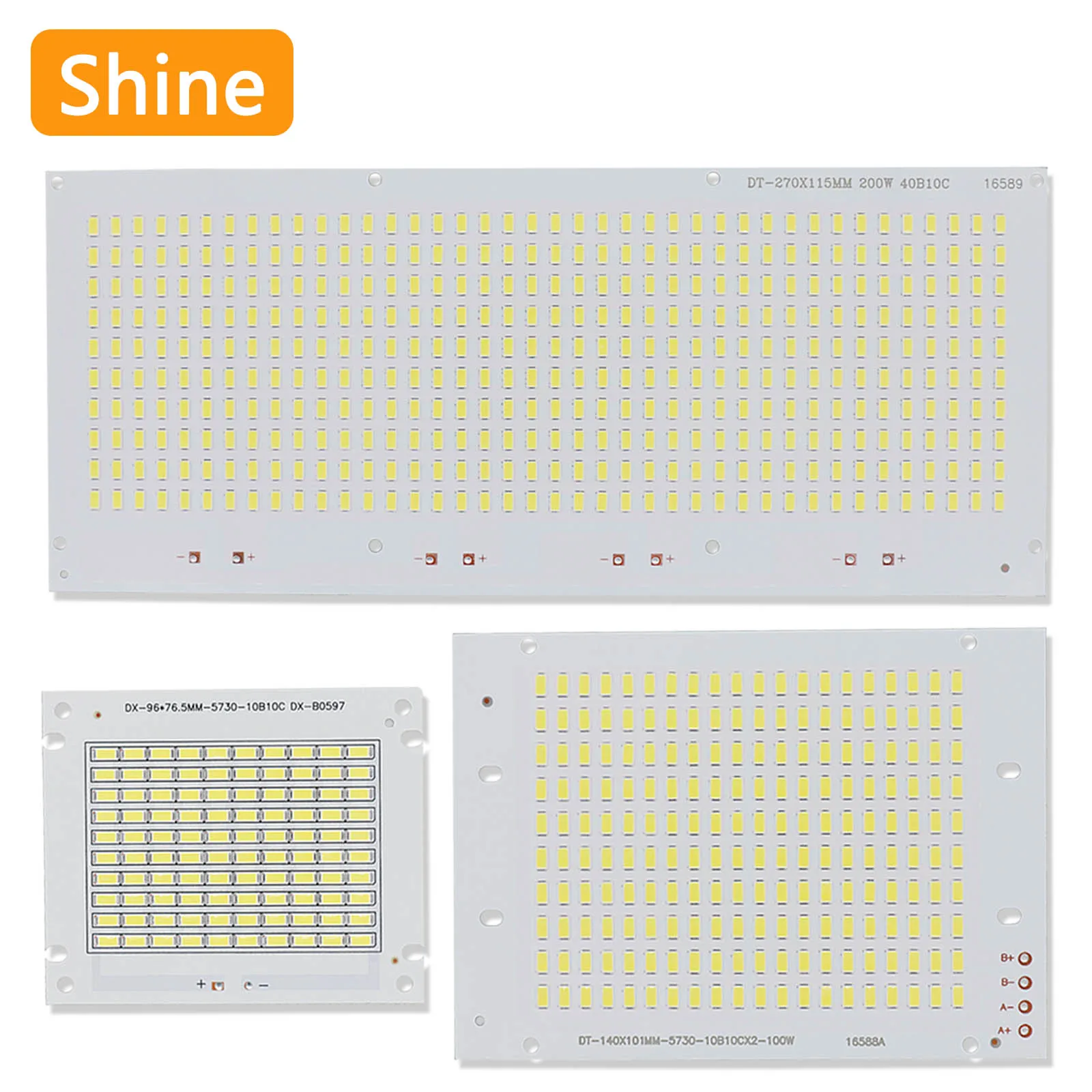 50W 100W 200W LED luz fuerte placa de fuente de luz superbrillante SMD 5730 reflector LED 6500K iluminación de proyección al aire libre - imagen 2