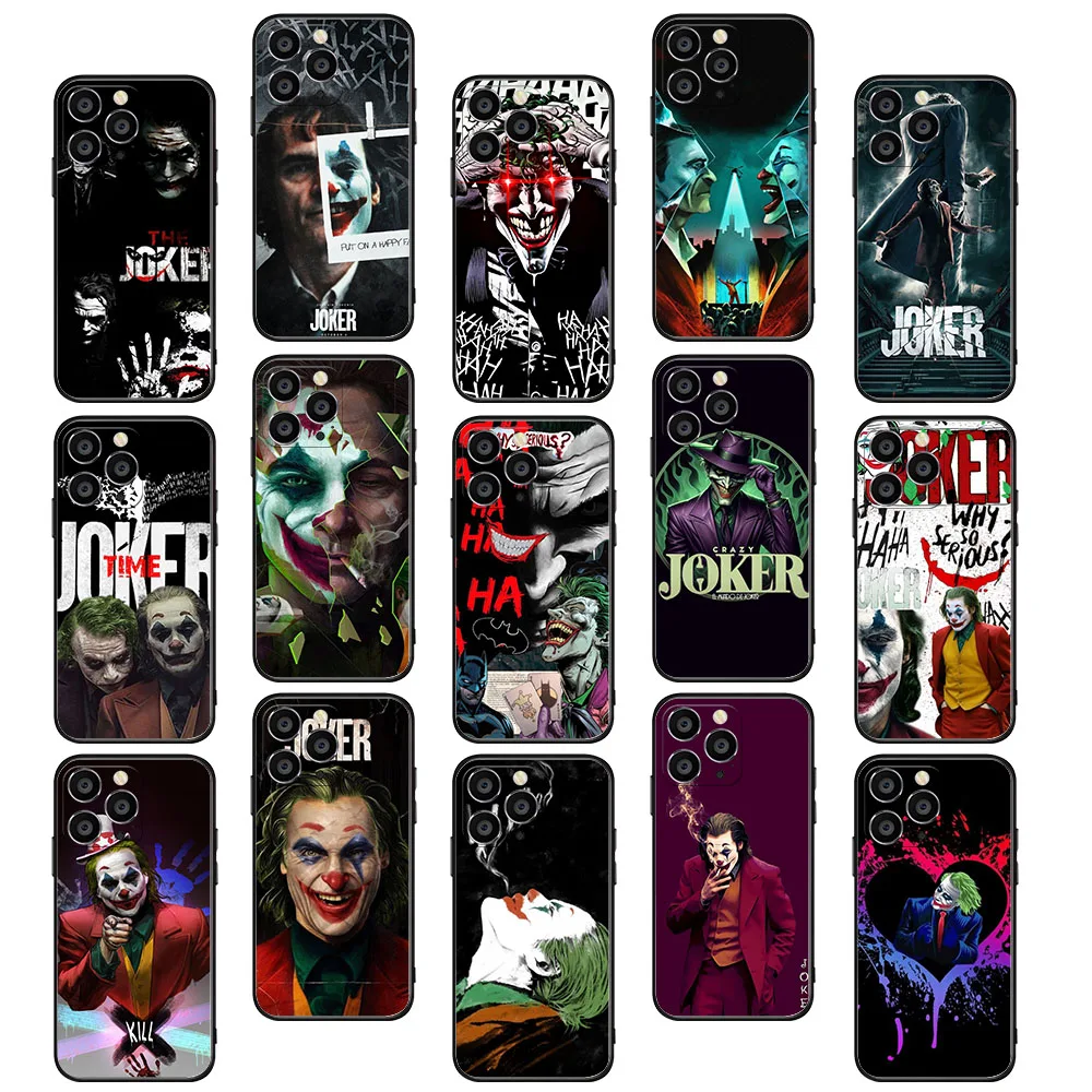 BY-46 Joker Smoking Funda blanda para iPhone XR 5 5S 6 6S 7 8 SE 15 16 Plus Pro Max
