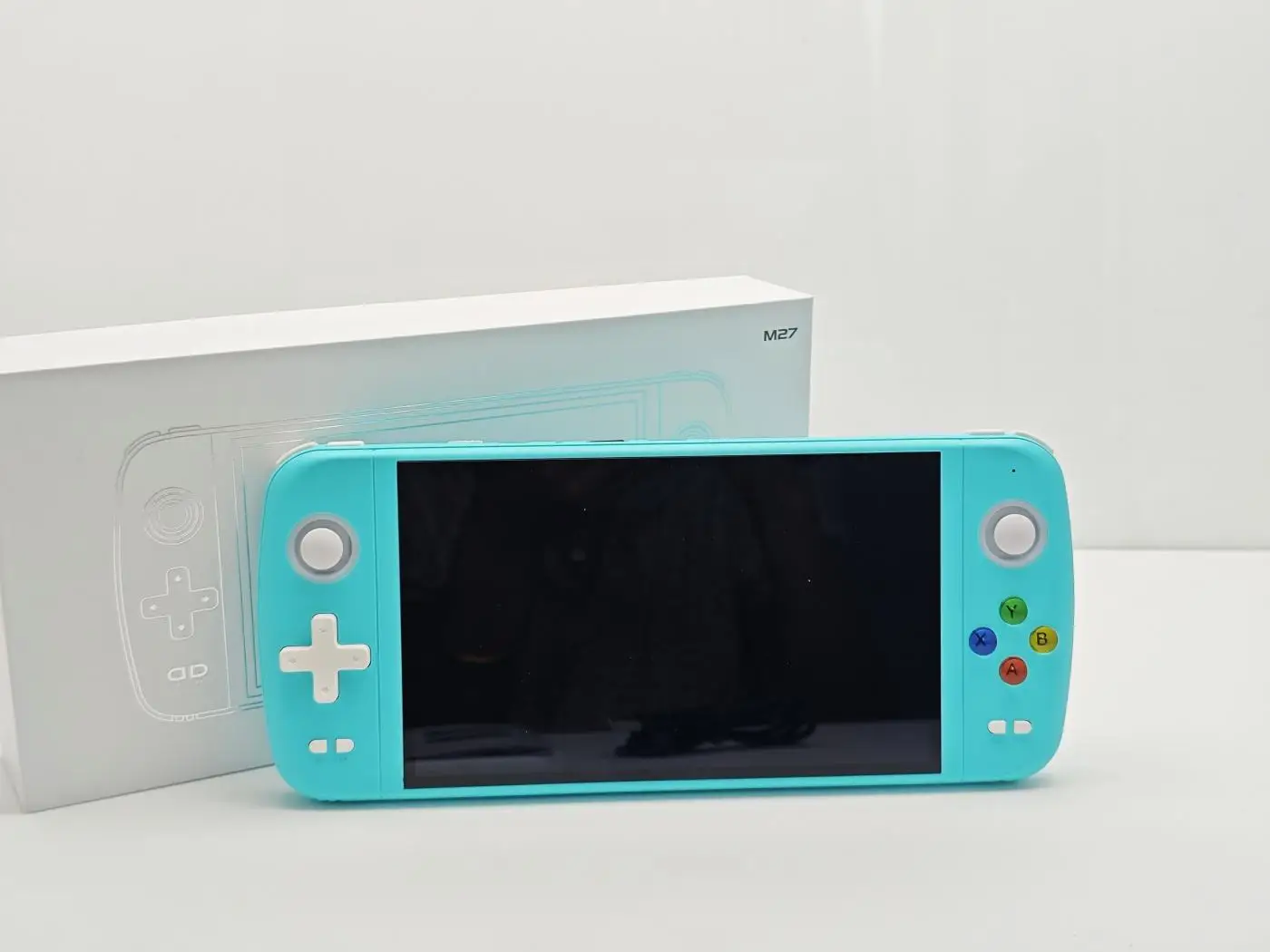 Consola de juegos portátil M27, sistema EmuELEC 4,3, reproductor de juegos con pantalla grande y transparente de 7 pulgadas, consola de videojuegos clásica Retro con más de 20000 juegos