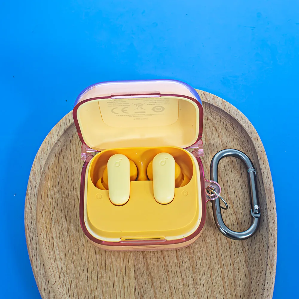 Funda transparente para auriculares Anker Soundcore P30i, funda de lujo a prueba de golpes para oundcore P30i, carcasa protectora de TPU con llavero - imagen 5