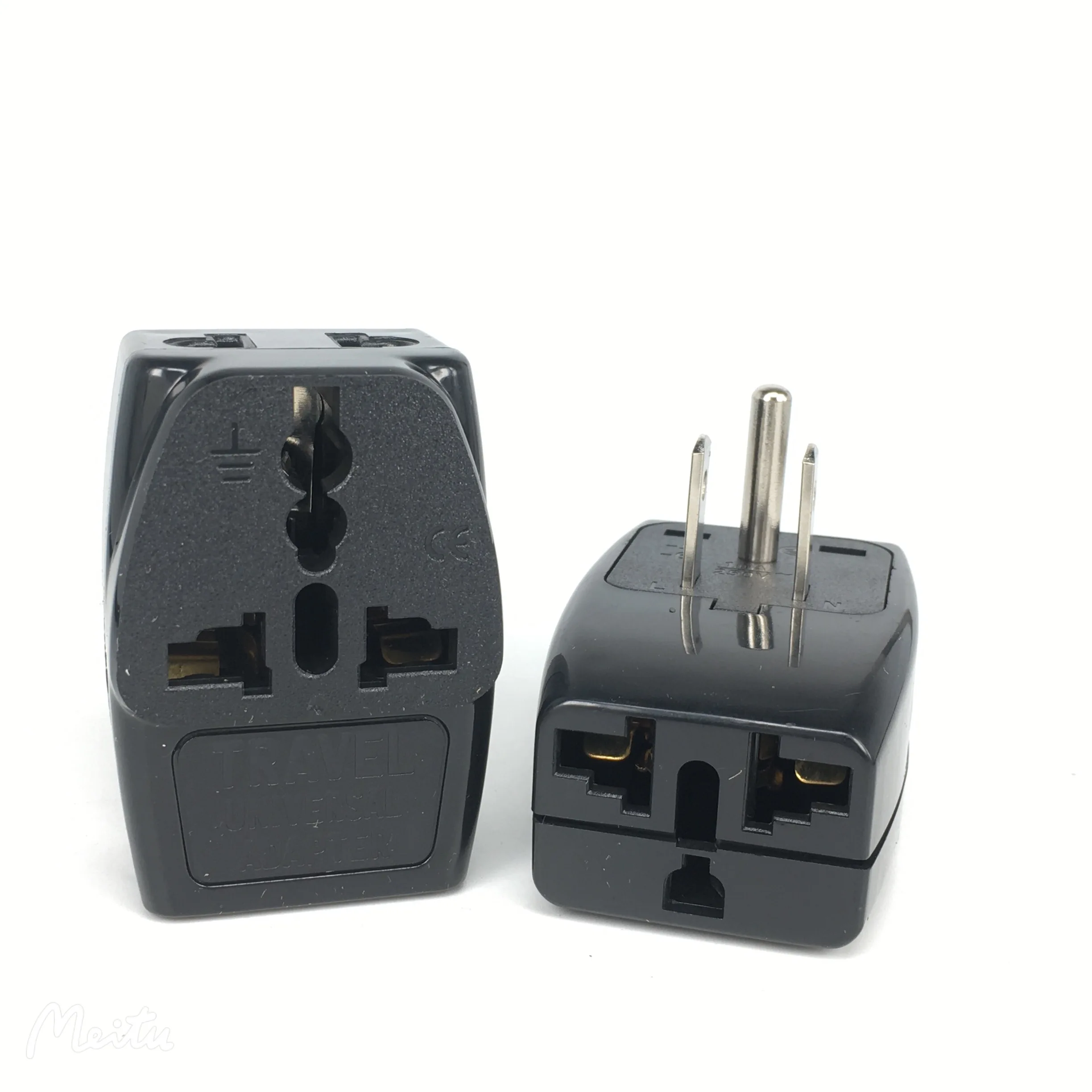 Bolantedz Universal negro 10A 250V AU UE Reino Unido a EE. UU. Convertidor de viaje enchufe de alimentación certificado CE conector de expansión multifunción - imagen 2