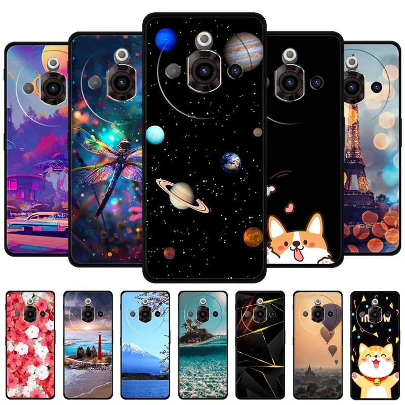 Para NUBIA Focus Pro 5G funda Original de silicona suave TPU fundas de teléfono contraportada para NUBIAFocus Pro Fashion Planet funda protectora