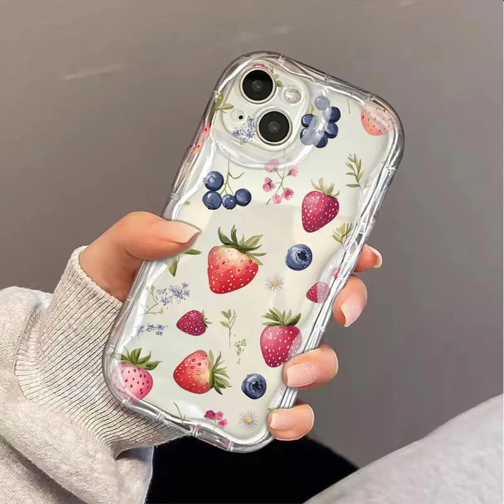 Funda con cadena de pato y corazón de estrella, hoja de limón, fresa, arándano, para OnePlus Nord N20 SE 4G N200 5G N300 CE 3 4, cubierta luminosa de TPU - imagen 5