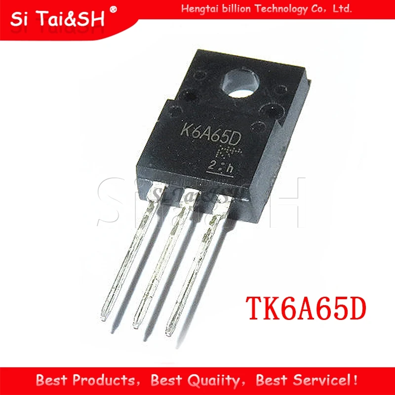 Piezas TK6A65D TO-220F K6A65D TO-220 TK6A65 TO220F MOSFET n-ch FET 650V 4,0 s IDSS 10 uA .95 Ohm, 10 Uds. - imagen 2