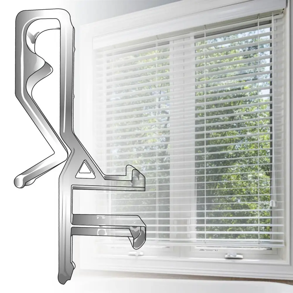 Clips de cenefa de plástico para persiana, 10 piezas, portátiles, transparentes, horizontales, de madera, repuesto